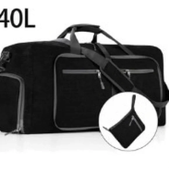 Black and Gray Men’s Duffle Bag 40L - Picture 3 of 8